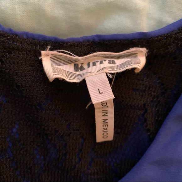 KIRRA lace cutout dress blue and black size US L - Picture 5 of 5